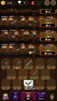 Оружейная война : Idle Merge Weapon [ВЗЛОМ на монеты] 1.0.4 скриншот 1