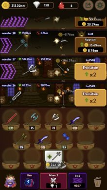 Оружейная война : Idle Merge Weapon [ВЗЛОМ на монеты] 1.0.4 скриншот 6