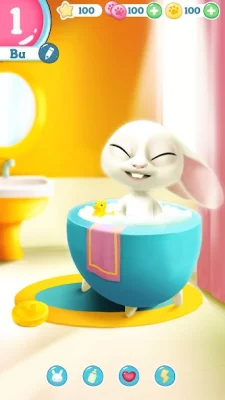 Bu Кролик Игра питомцы уход screenshot №3